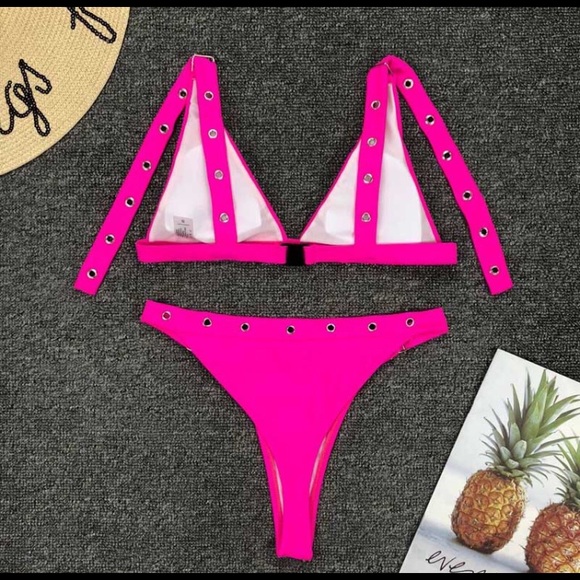 💕NEON ADJUSTABLE THONG BIKINI SET💕 - Picture 2 of 3